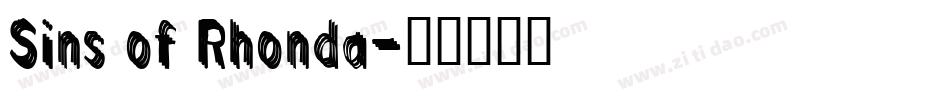 Sins of Rhonda字体转换